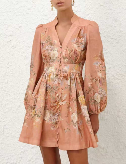 【212bleecker】Pink Flare Mini Dress