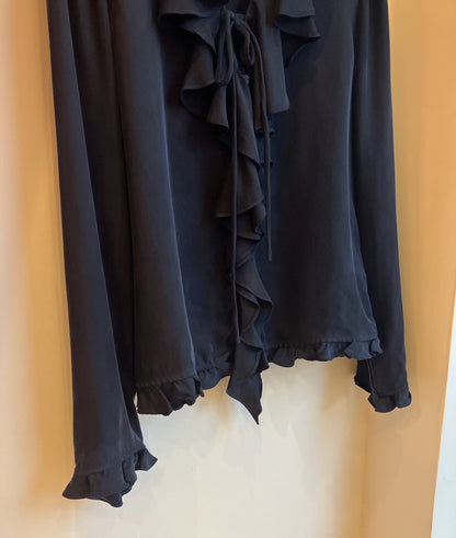 【212bleecker】 Lemon black hingy blouse／ラッフルリボンブラウス