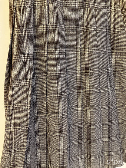 【212bleecker】DOOR check skirts／グレンチェック・ボックスプリーツスカート（ベルト付き）