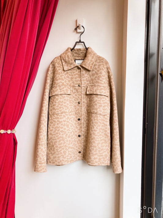 【Berenice】Leopard Beige Short Jacket（ベレニス・レオパードベージュ・ショートジャケット）
