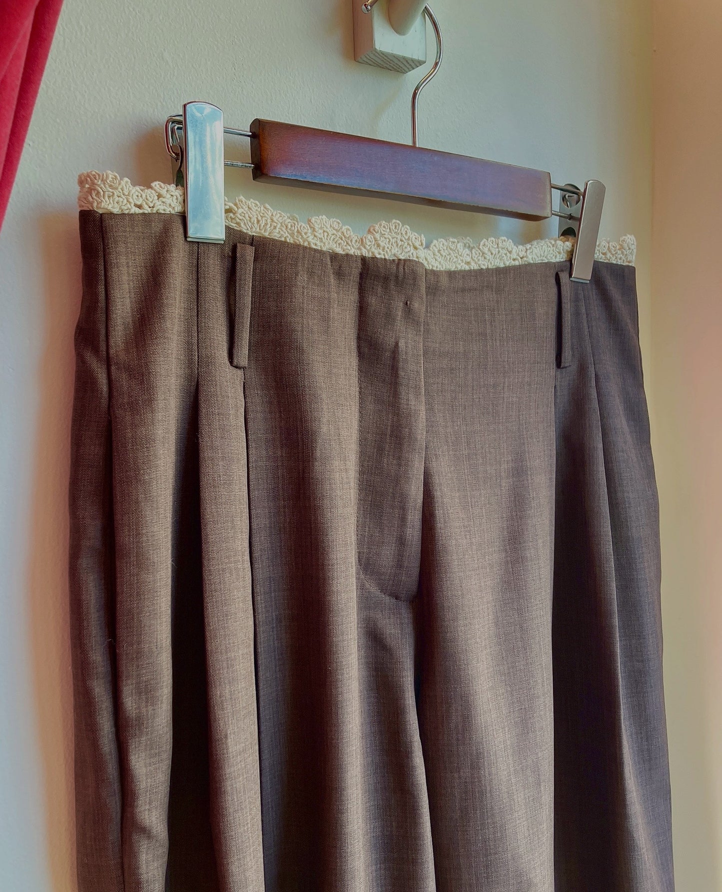 【212Bleecker Luxe】Gabrielle Dark Brown Wide Pants（ガブリエル・ダークブラウン・ワイド・パンツ）