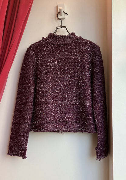 【212Bleecker Luxe】💜 Medallion Button Tweed Knit Jacket（メダリオン・ボタン・ツイード・ニットジャケット）