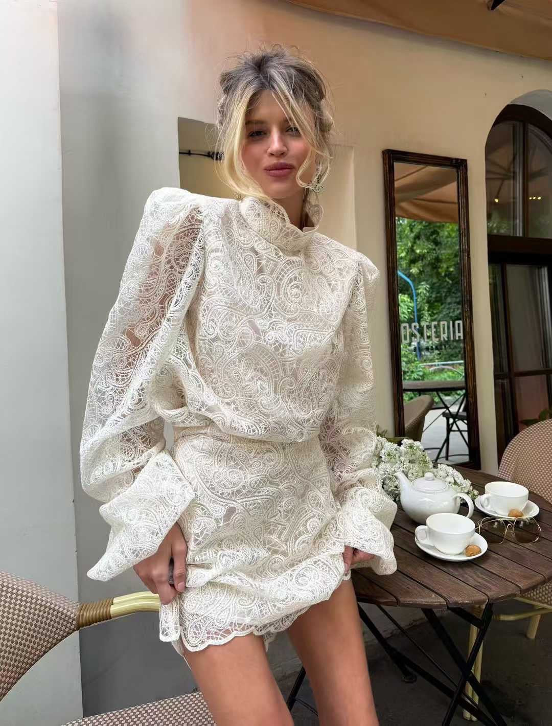 【212Bleecker Luxe】Claire Lace High-Neck Set-Up（クレア・レース・ハイネック・セットアップ）