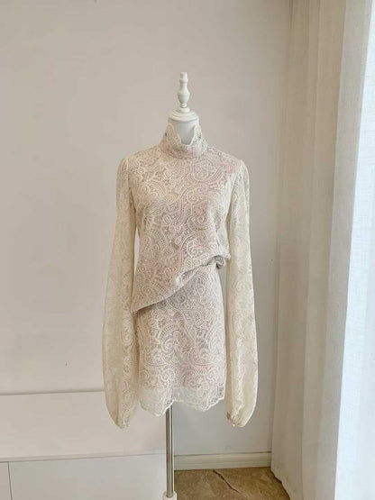 【212Bleecker Luxe】Claire Lace High-Neck Set-Up（クレア・レース・ハイネック・セットアップ）