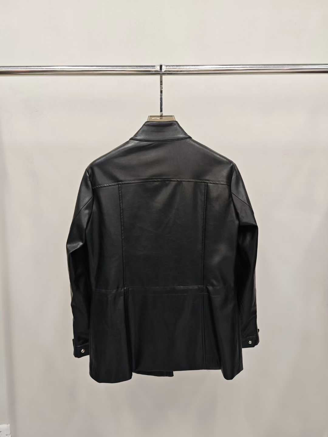 【212Bleecker Luxe】Claudia Black Faux Leather Field Jacket