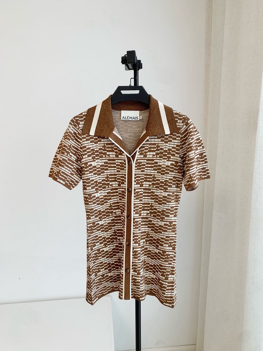 【212Bleecker Luxe】Margot Mosaic Knit Polo