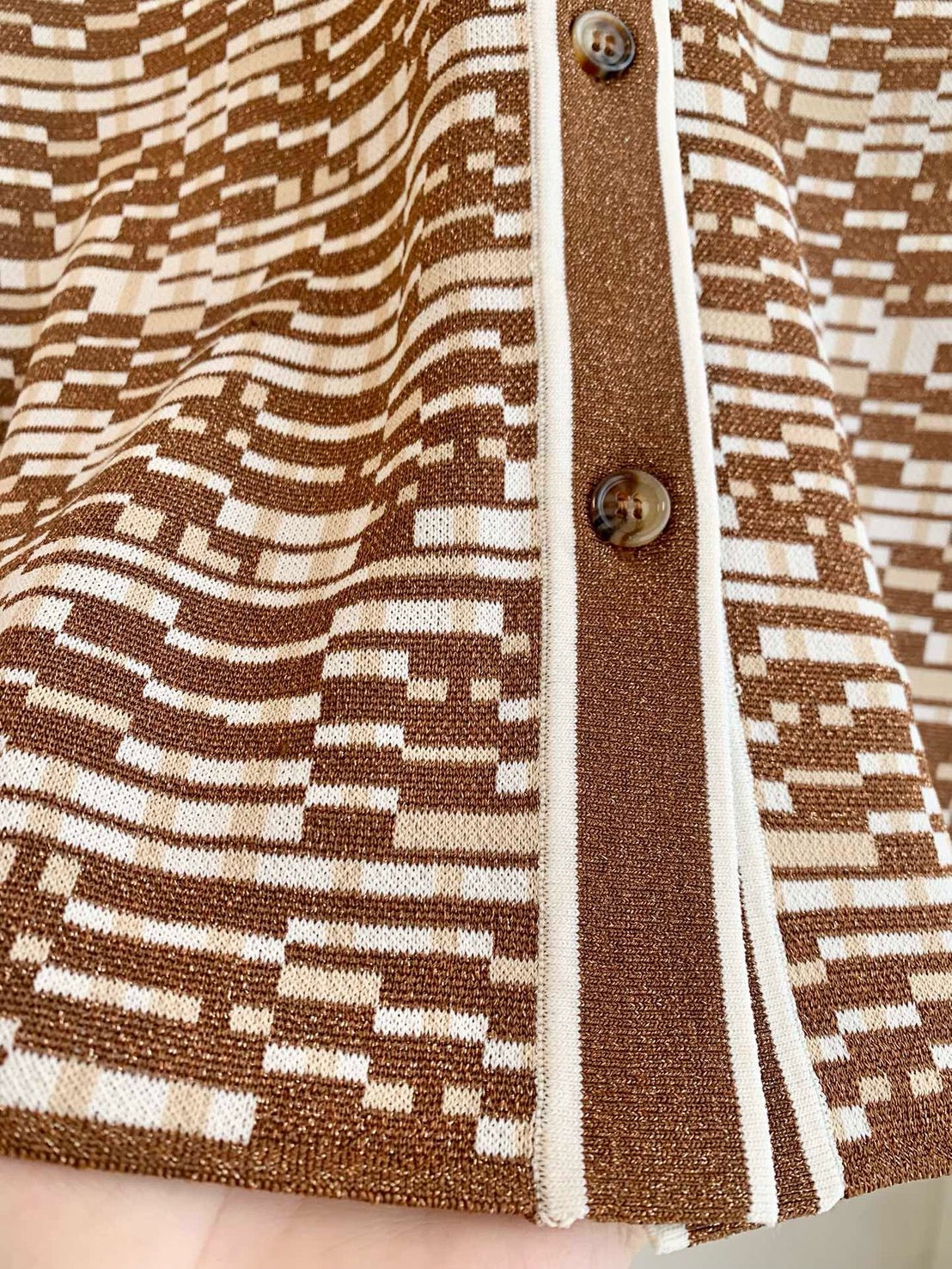 【212Bleecker Luxe】Margot Mosaic Knit Polo