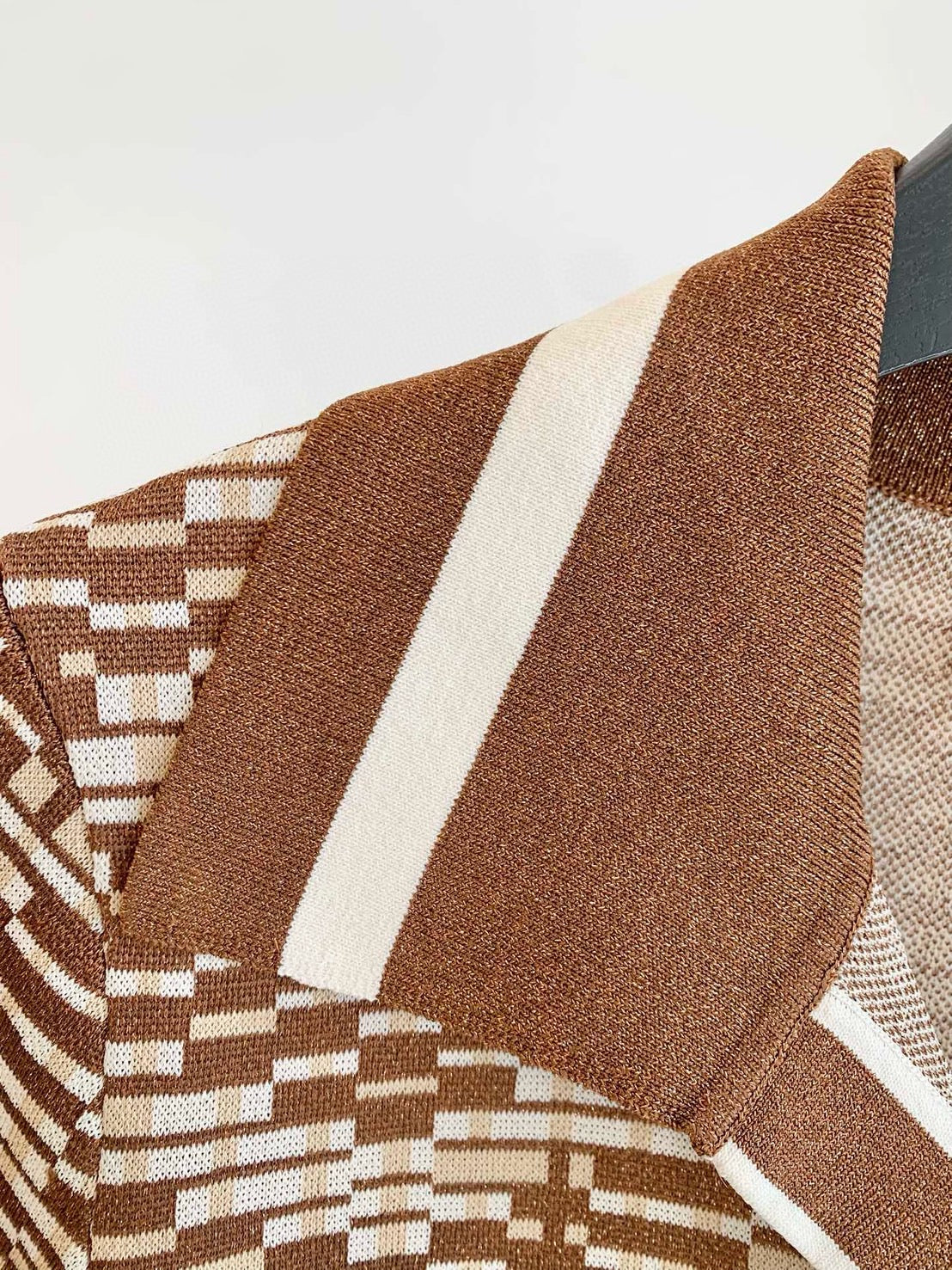 【212Bleecker Luxe】Margot Mosaic Knit Polo