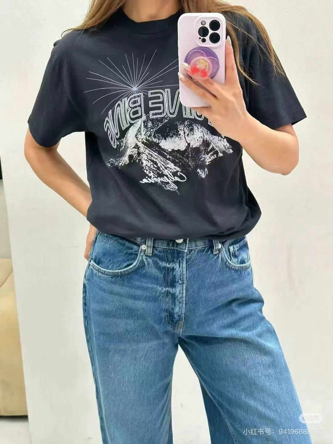 【ANINE BING】 Graphic Print T-shirt （グラフィック・プリント・Tシャツ）