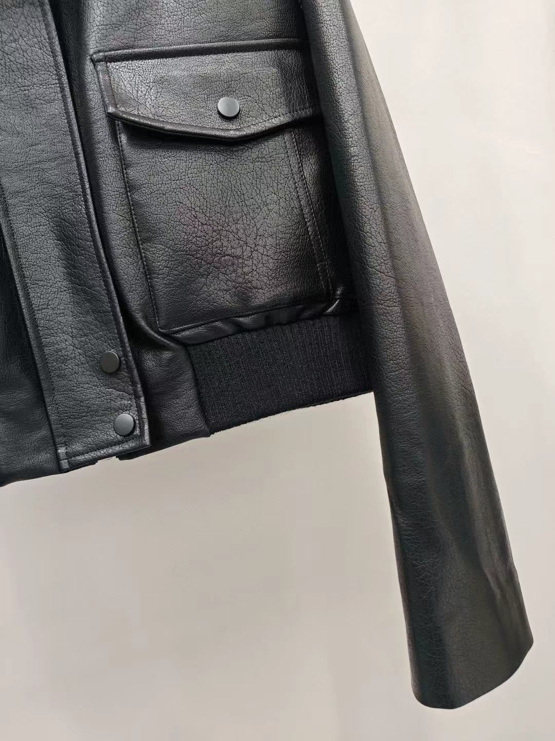 【212Bleecker Luxe】Noemi Faux Leather Short Jacket（ノエミ・ファー レザー ショート ジャケット）