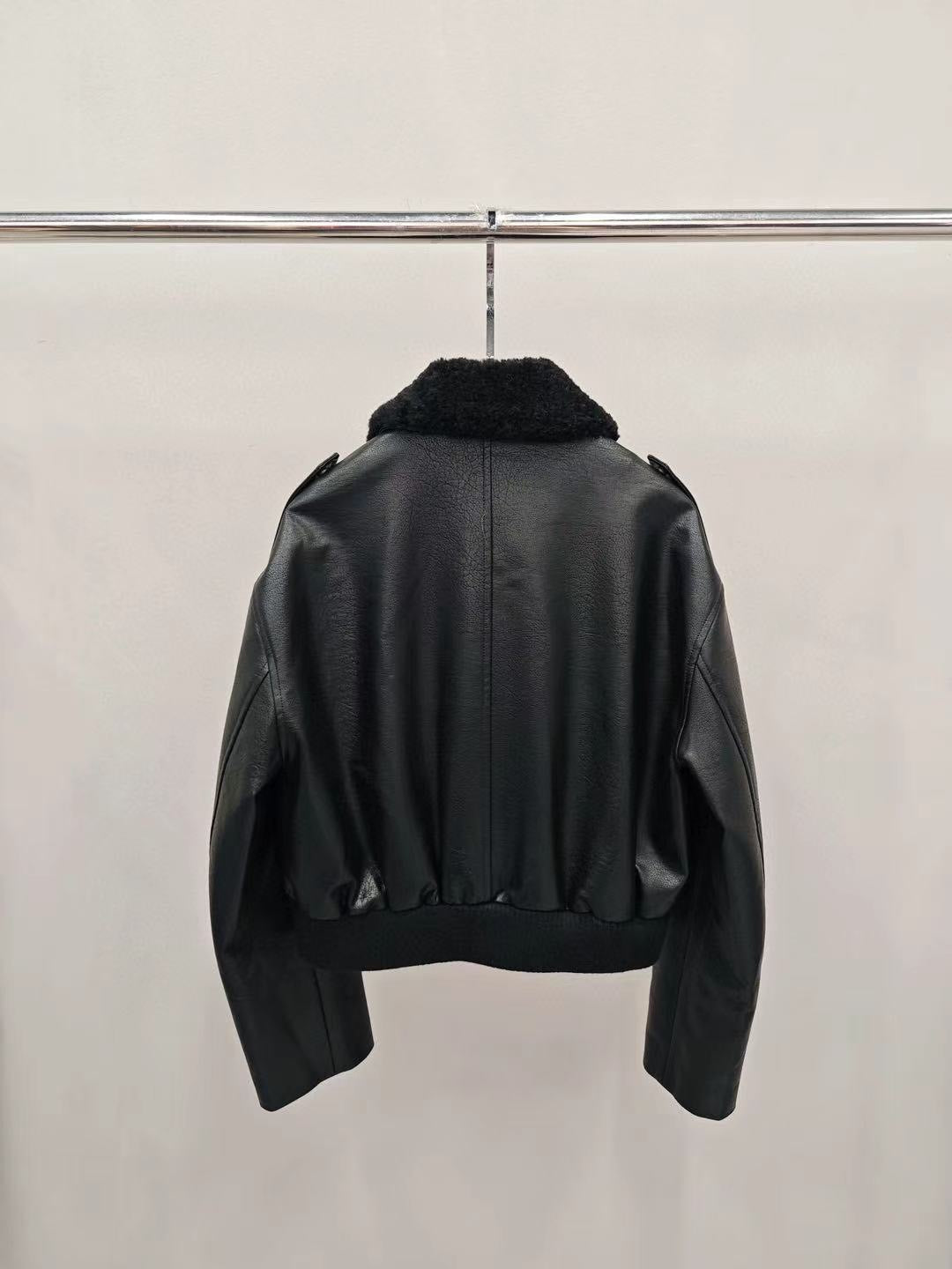 212Bleecker Luxe】Noemi Faux Leather Short Jacket（ノエミ・ファー