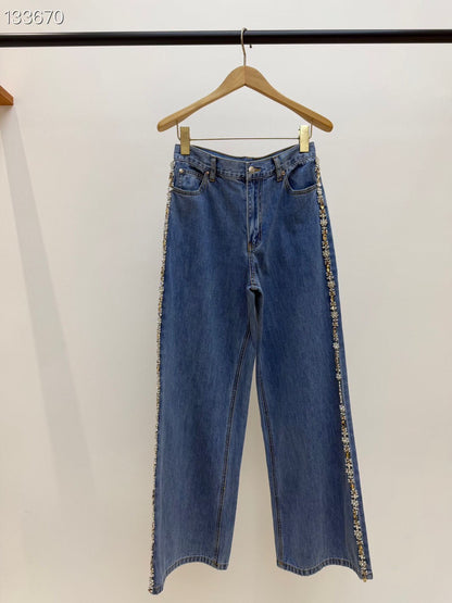 【212Bleecker Luxe】Alba Jewel Line Denim Pants（アルバ ジュエルライン デニムパンツ）