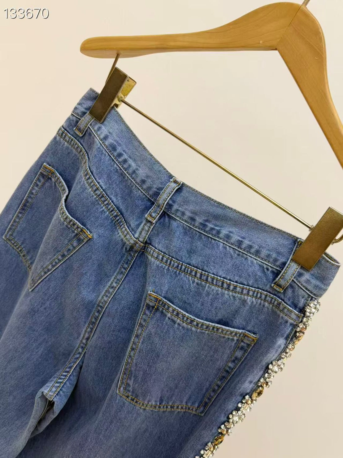 【212Bleecker Luxe】Alba Jewel Line Denim Pants（アルバ ジュエルライン デニムパンツ）
