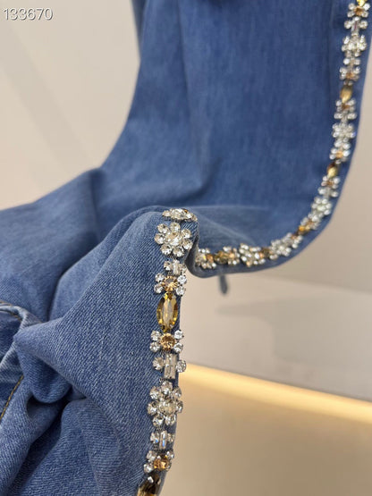 【212Bleecker Luxe】Alba Jewel Line Denim Pants（アルバ ジュエルライン デニムパンツ）