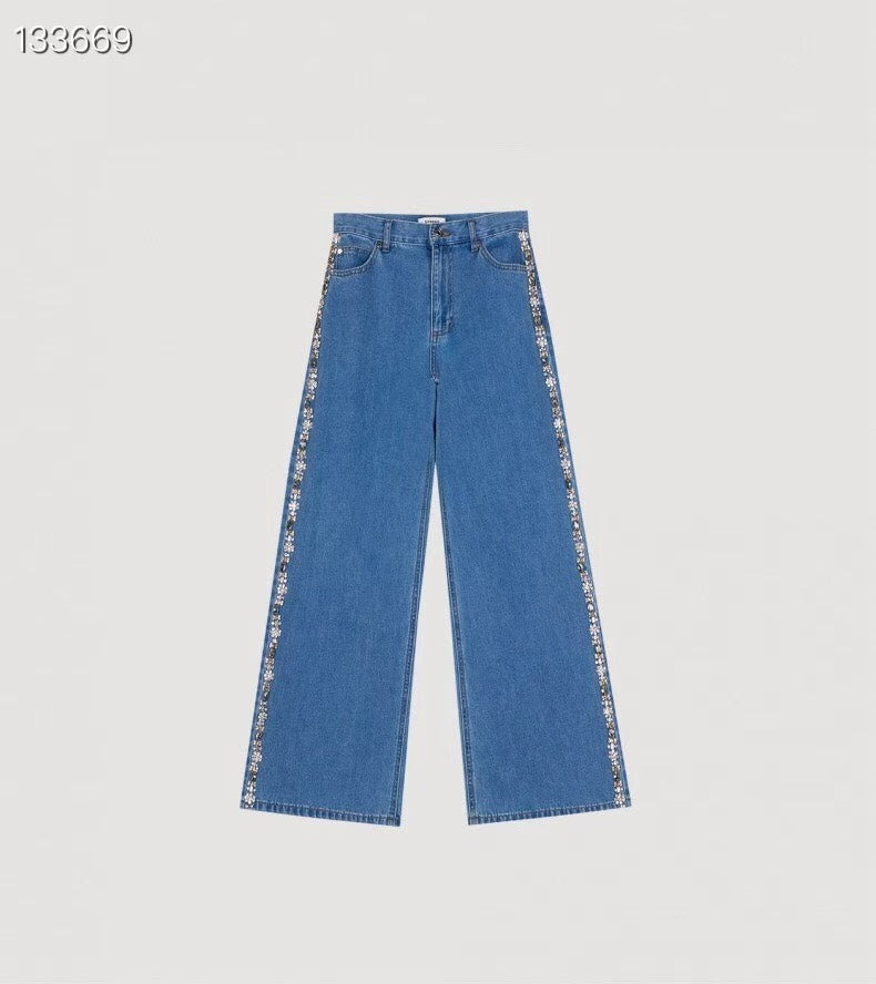 【212Bleecker Luxe】Alba Jewel Line Denim Pants（アルバ ジュエルライン デニムパンツ）
