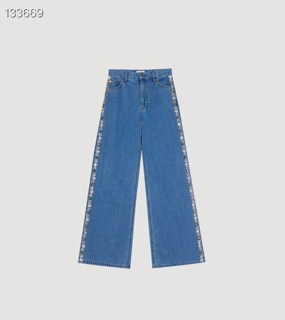 【212Bleecker Luxe】Alba Jewel Line Denim Pants（アルバ ジュエルライン デニムパンツ）