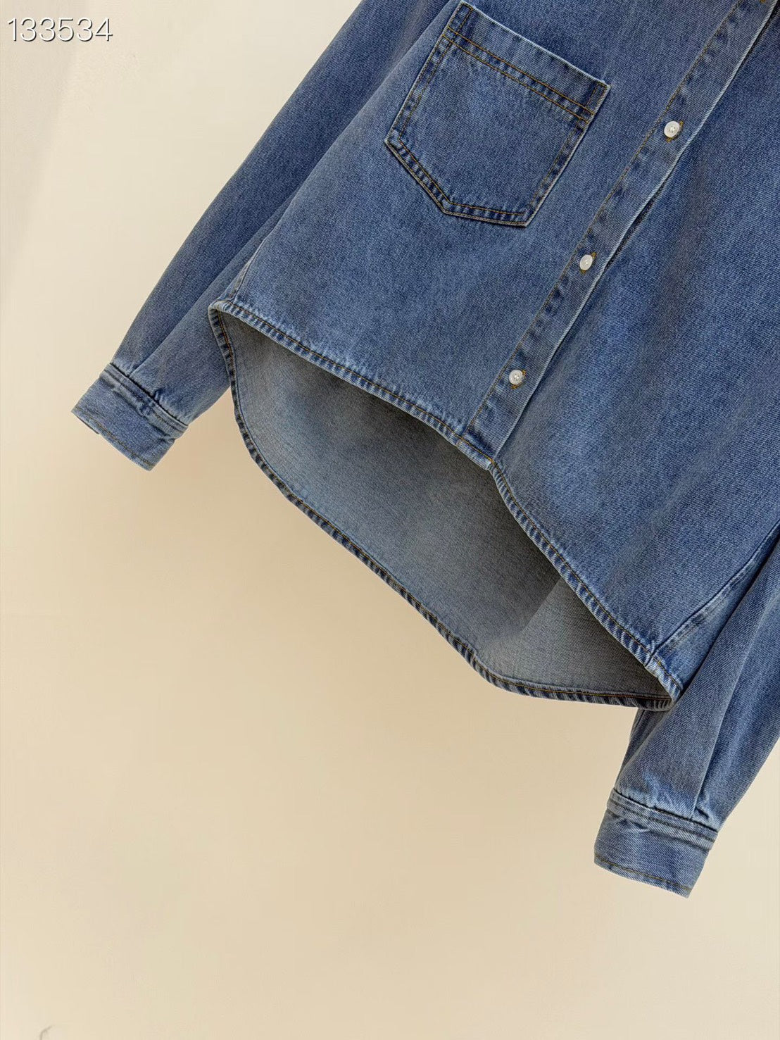 【212Bleecker Luxe】Alba Jewel Collar Denim Shirt（アルバ ジュエルカラー デニムシャツ）