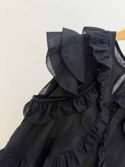【212Bleecker Luxe】Vera Sheer Ruffle Top（ヴェラ シアー ラッフル トップ）