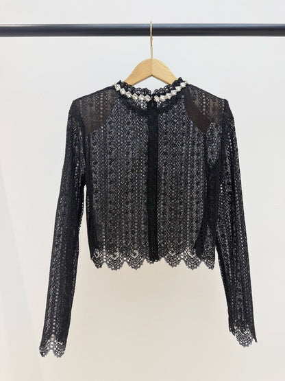 【212Bleecker Luxe】Anaelle Bijou Lace Blouse（アナエル ビジュー レース ブラウス）
