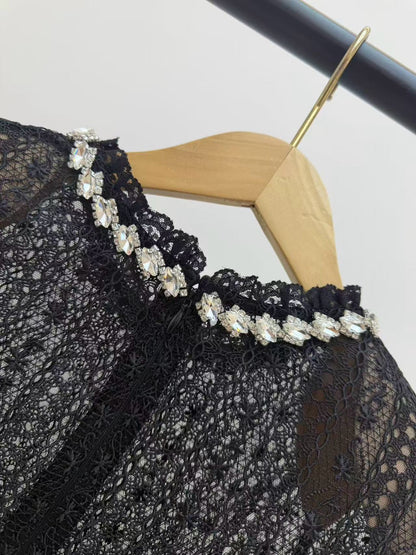 【212Bleecker Luxe】Anaelle Bijou Lace Blouse（アナエル ビジュー レース ブラウス）