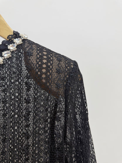 【212Bleecker Luxe】Anaelle Bijou Lace Blouse（アナエル ビジュー レース ブラウス）