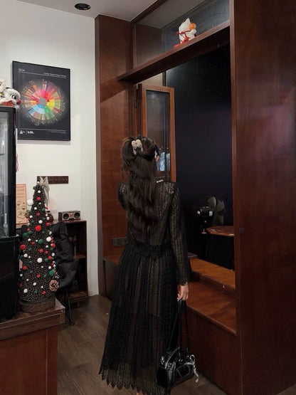 【212Bleecker Luxe】Anaelle Black Lace Skirt（アナエル ブラック レーススカート）