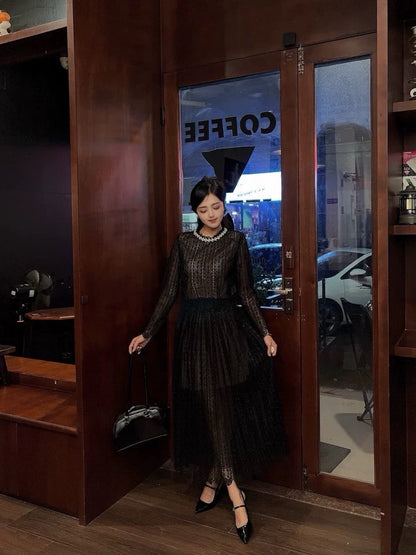 【212Bleecker Luxe】Anaelle Black Lace Skirt（アナエル ブラック レーススカート）