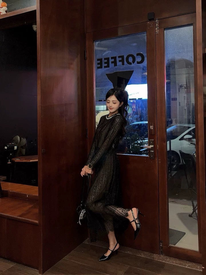 【212Bleecker Luxe】Anaelle Black Lace Skirt（アナエル ブラック レーススカート）