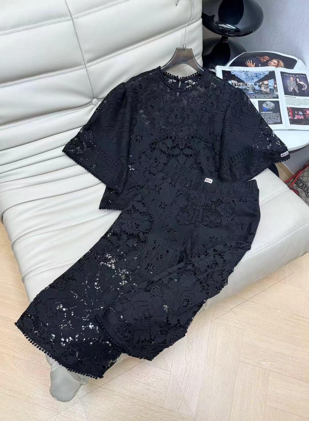 【212Bleecker Luxe】Oria Noir Lace Pants（オリア・ノワール・レース・パンツ）