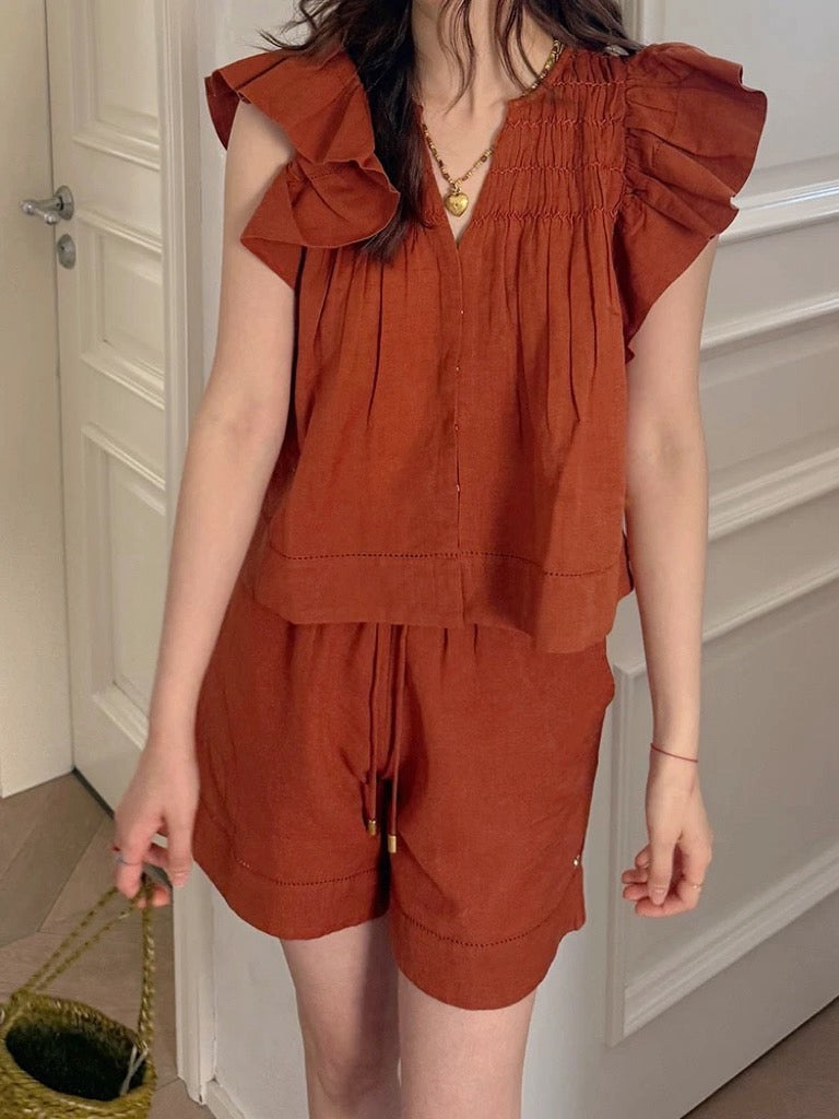 【212Bleecker Luxe】Mirelle Ruffle Blouse（ミレル ラッフルブラウス）