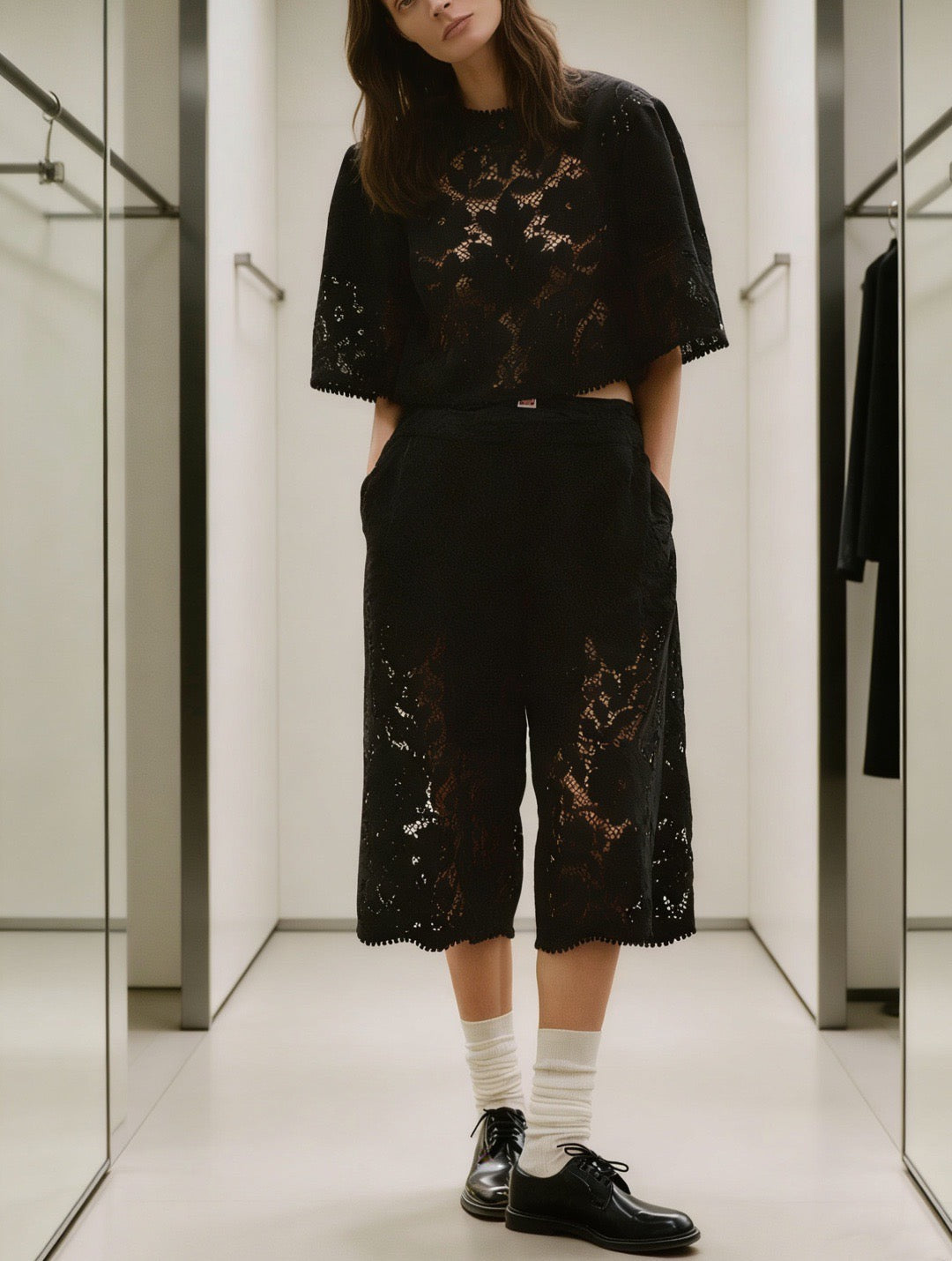 【212Bleecker Luxe】Oria Noir Lace Top（オリア・ノワール・レース・トップ）