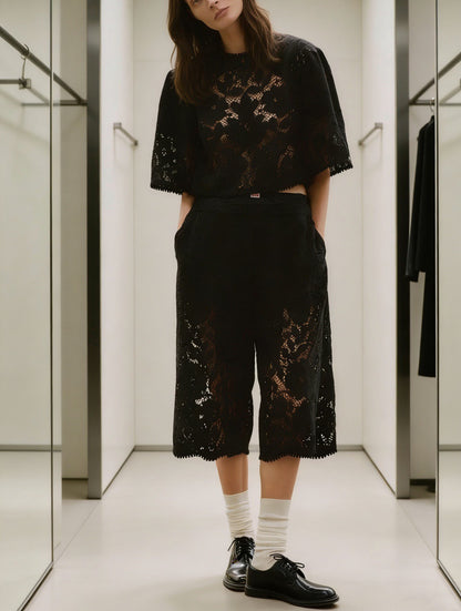 【212Bleecker Luxe】Oria Noir Lace Top（オリア・ノワール・レース・トップ）