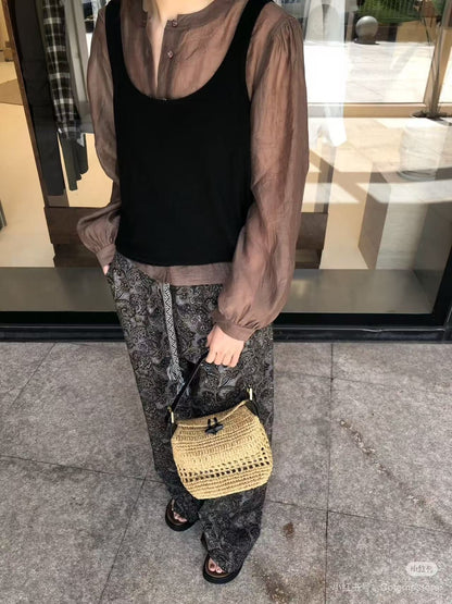 【212Bleecker Luxe】Sole Raffia Small Bag