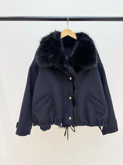 【212Bleecker Luxe】 Odette Fur Collar Short Blouson（オデット ファーカラー ショートブルゾン）