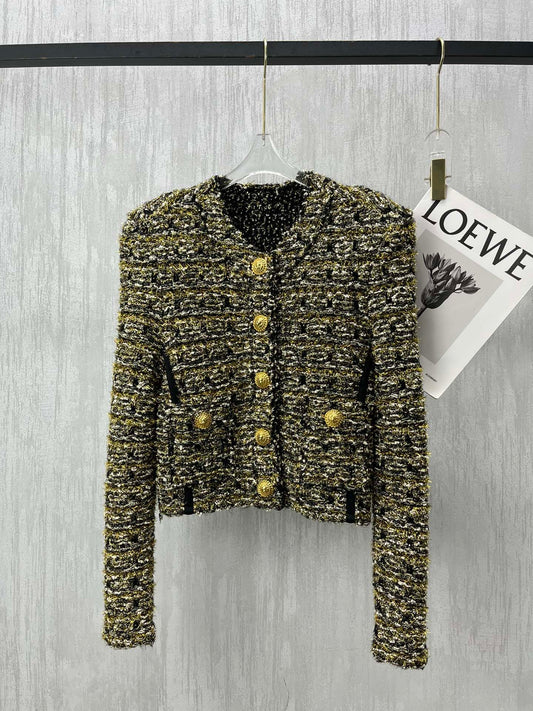 【212Bleecker Luxe】Isaline Metallic Tweed Jacket（イザリーヌ メタリック ツイード ジャケット）