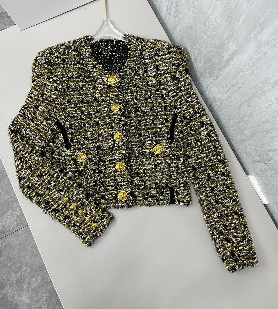 【212Bleecker Luxe】Isaline Metallic Tweed Jacket（イザリーヌ メタリック ツイード ジャケット）