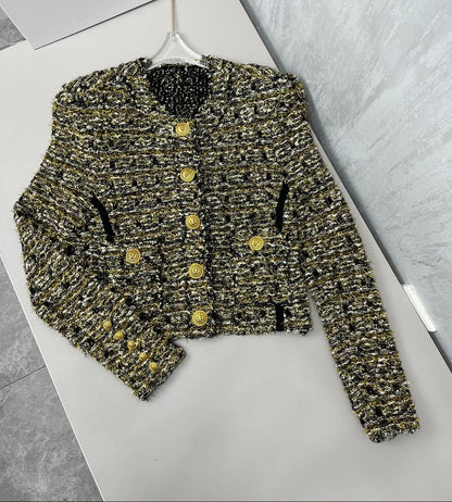 【212Bleecker Luxe】Isaline Metallic Tweed Jacket（イザリーヌ メタリック ツイード ジャケット）